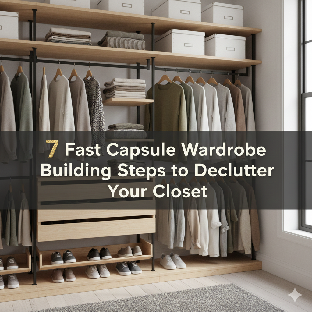 7 Fast Capsule Wardrobe Building Steps to Declutter Your Closet